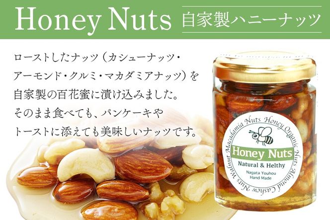 はちみつ ハニーナッツ セット 使いやすいプラ容器入り 非加熱生はちみつ 百花  詰め合わせ 純粋はちみつ ナッツはちみつ漬け 373