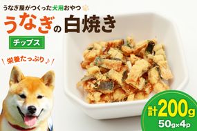 ドッグフード うなぎ 白焼き チップス 50g 4パック 計200g [ヤマカ松本商店 静岡県 吉田町 22424496] ペットフード 犬用 犬 いぬ ペット エサ 餌 おやつ レトルト