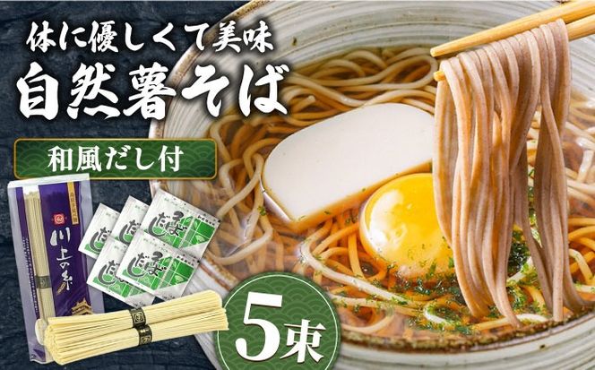 【2025年1月中旬より順次発送】手延べ 自然薯そば 250g (2～3人前) 和風だし付 / 蕎麦 そば 自然薯 / 南島原市 / 川上製麺 [SCM018]