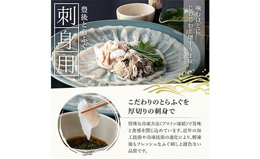 豊後 とらふぐ 刺身 おかわり 付き セット (総量約520g) とらふぐ ふぐ フグ ふぐ刺し フグ刺し ふぐ刺身 フグ刺身 刺身 鮮魚 冷凍 おかわり 真空 パック 皿無し 養殖 国産【AB229】【柳井商店】