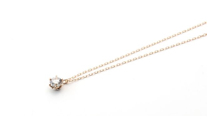 K18イエローゴールド　ダイヤ0.30ct　爪留め　ネックレス FNP-5 250-005