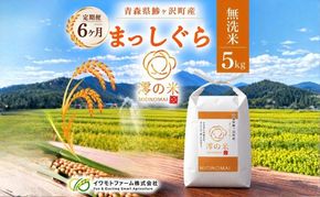 【6回定期便】米 5kg 無洗米 まっしぐら イワモトファーム 青森県産 令和8年産 6ヶ月 定期便 新米 ごはん ご飯 節水 時短 手軽 ブランド米 直送 農家直送 お取り寄せ お米 こめ コメ 白飯 国産 お弁当 冷めてもおいしい 送料無料