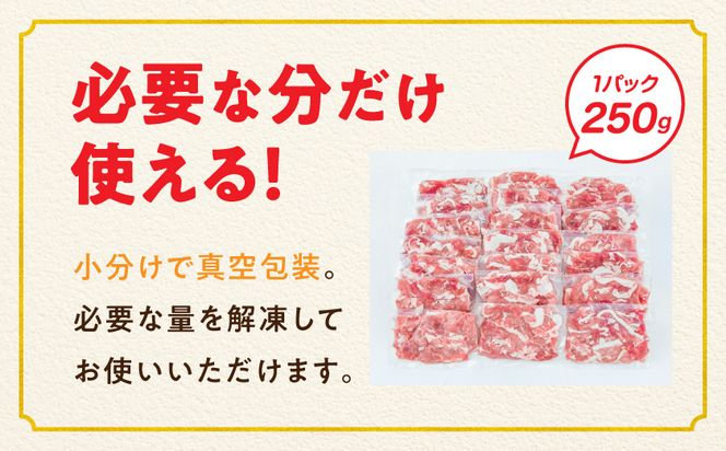 「ぱわーす豚」モモ肩切り落とし5kg_18-6404_(都城市) 都城産 豚肉 豚モモ肩切落とし肉(250g×20パック) 計5キロ ブランドポーク  真空パック 小分け