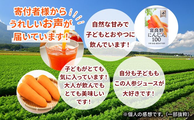 にんじんジュース 定期便 6ヶ月 北海道 富良野にんじん100 30缶 セット JAふらの にんじん ジュース 野菜ジュース キャロットジュース 野菜 飲料 缶 ケース買い 箱 買い 1ケース ギフト 備蓄 常温 常温保存 富良野 定期 お楽しみ 6回 