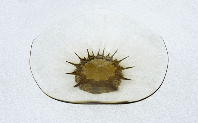 フラッタ　プレート（タン）Sghr スガハラ ガラス 食器 皿 お皿 キッチン雑貨 透明 シンプル おしゃれ 涼しげ 涼 ガラスのお皿 ガラスのプレート 