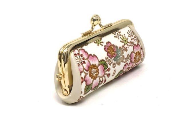 【文庫屋大関】印鑑ケース かすみ桜【皮革工芸品】 革製品 工芸品 民芸品 牛革 小物入れ お祝い ギフト プレゼント 墨田区 東京都