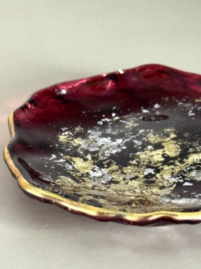 豆皿 口金ロック 古代金箔赤溜 ［NF170］ 303446_CU90080VC03