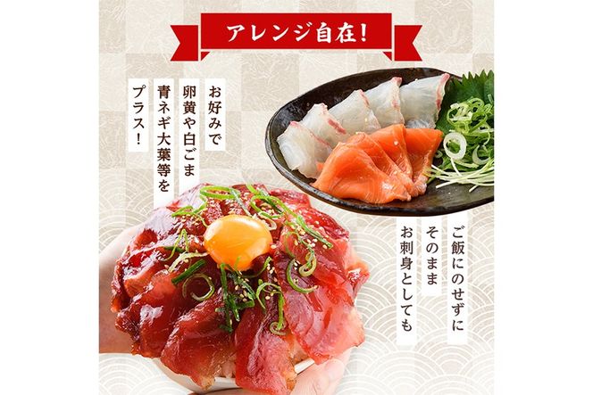 ＜お試しサイズ＞海鮮 お魚 漬け丼 6種 セット ぶり 真鯛 カンパチ マグロ サーモン カツオのたたき 食べ比べ 簡単 便利 小分け 個包装 まだい 鰤 鮪 鰹 お取り寄せ 海鮮丼 時短 【UZ-16】【請関水産】