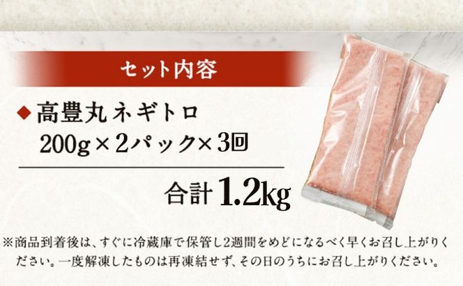 【３回定期便】 ネギトロ 1.2kg (400g×3回) 天然まぐろ 高品質 まぐろ マグロ たたき まぐろのたたき 訳あり 寿司 小分け 海鮮丼 手巻き寿司 惣菜 規格外 不揃い コロナ 緊急 冷凍 故郷納税 送料無料 室戸のネギトロ 室戸定期便 tk017