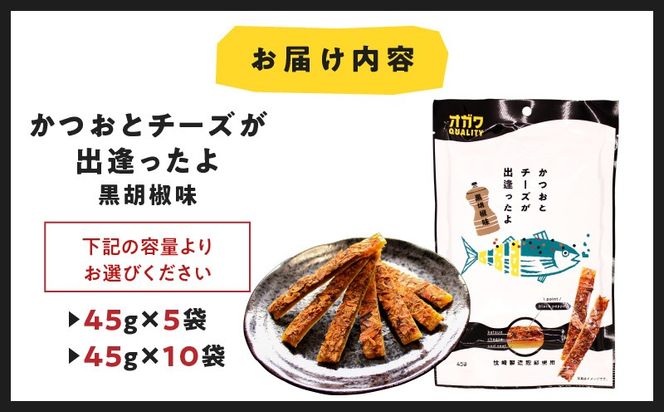 ＜選べる＞かつおとチーズが出逢ったよ 黒胡椒味 5袋 or 5袋　K347-003_SKU
