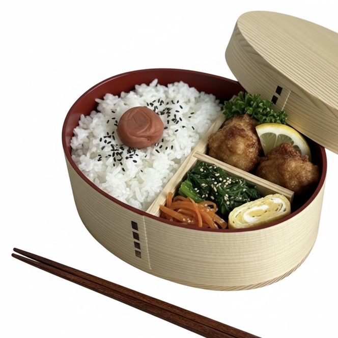 日々 hibi 曲げわっぱ 弁当箱 内朱［YS160］ 303446_CR185VC02