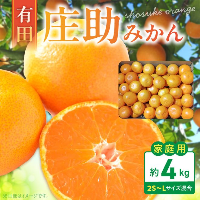 BK6011_【2026年先行予約】庄助みかん (家庭用・サイズ混合) 約4kg