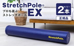 100F076 【LPN社製】ストレッチポールEX ネイビー 2本セット【正規品 セルフケア ストレッチ エクササイズ 腰痛 肩こり 体幹 コアトレ】