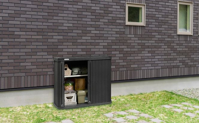 ミニロッカー ML-800PP ダークグレー 物置 屋外 サビにくい 庭 ベランダ ガーデン 掃除 防災 収納 ストッカー ミニロッカー アイリスオーヤマ おしゃれ