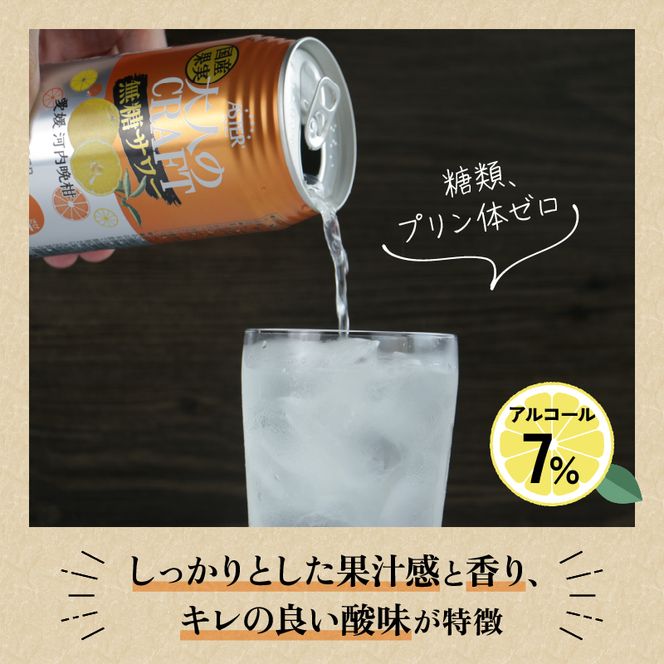 大人のCRAFT無糖サワー 河内晩柑 350ml×24本 父の日 チューハイ 柑橘 酒 アルコール 無糖  酎ハイ クラフトサワー 河内晩柑 果実 フルーツ  愛南ゴールド アシード アスター 缶 愛媛県 愛南町 Yショップ西海