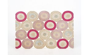 【文庫屋大関】パーソナルホルダー　笠菊＜桃花＞【皮革工芸品】 民芸品 雑貨 日用品 ファイル 多用途 牛革 