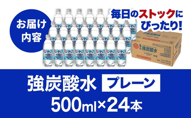 強炭酸水 プレーン 500ml × 24本 糸島市 / スターナイン 炭酸水 国産 [ARM002] 炭酸水 500ml 24本 プレーン 国産 炭酸 強炭酸 ペットボトル 常温