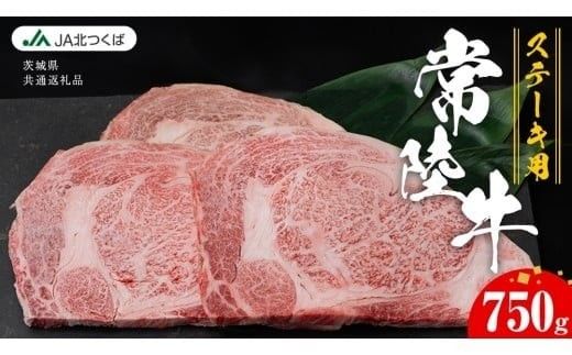 【 JA北つくば 】 常陸牛 ロース ステーキ用 750g ( 250g × 3枚 ) ブランド牛 銘柄牛 A5 A4 牛肉 牛 和牛 お肉 にく ステーキ 焼肉 バーベキュー ギフト 贈答 贈り物 茨城県共通返礼品 [AE039ci]