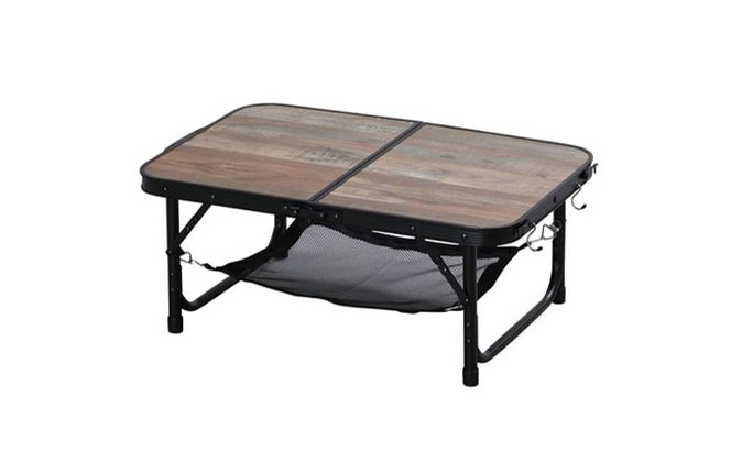 フォールディングテーブル FOT-600 ブラウン アイリスオーヤマ 雑貨 日用品 木目調デザイン 折りたたみ可能 