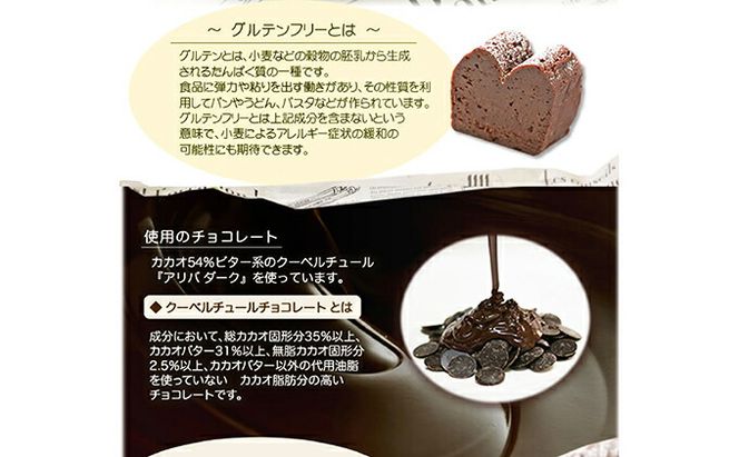 グルテンフリー 生チョコ食感 ♪『濃くレア・ガトーショコラ』　北海道・新ひだか町のオリジナルケーキ