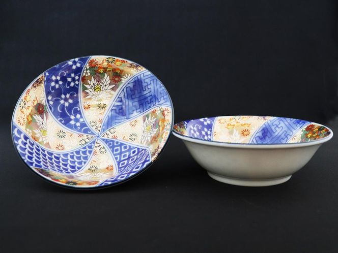 九谷焼　 4.8号小鉢揃　金花詰　a01 食器 キッチン雑貨 キッチンアイテム 雑貨 小物 お皿 小皿 食卓 テーブルコーディネート 