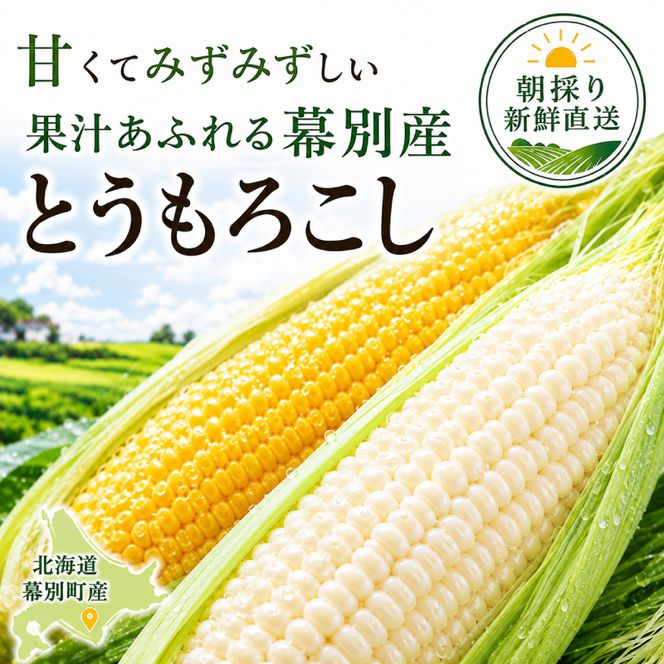 ［先行予約/2027年］もぎたてとうもろこし黄・白 計18～20本セット [北海道ホープランド農場]【 とうきび トウモロコシ とうもろこし 野菜 夏野菜 フルーツ 北海道 十勝 幕別 】 