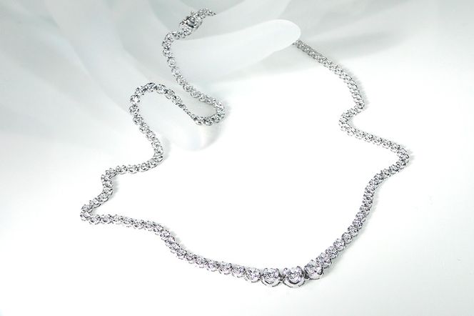 pt900【3.0ct】全周 ダイヤモンド テニスネックレス CSN00114 SWAV062