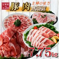 【定期便全3回】主婦の味方定期便(豚バラスライス 豚ロースとんかつ 豚モモウデ切り落とし ロースしゃぶしゃぶ 国産 九州産)