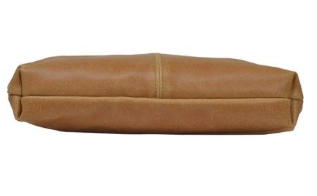 ブレリアス　白化合皮縦型薄マチ兼用ショルダー（26674-10）キャメル