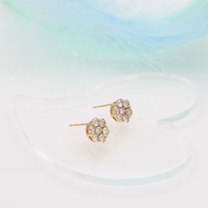 K18 1.00ct ダイヤモンド ピアス　 FP-000329 SWBT022-k18