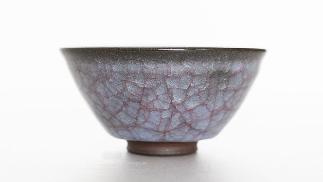 【氷裂貫入青瓷】抹茶茶碗 （小野寺裕司 作） 径13.1cm×高さ6.7cm | 茶碗 湯飲み 夫婦湯飲み 陶器 陶芸 お茶 食器 [EW37-NT]