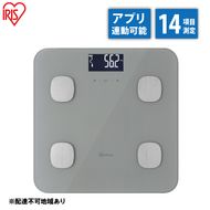 体重計 体組成計 IBCM-B212-H グレー アイリスオーヤマ 薄型 体重 体脂肪率 内臓脂肪 筋肉率 基礎代謝量 骨量 体脂肪 ダイエット 健康 健康づくり 体重管理 ヘルスメーター 多機能 体水分率 BMI Bluetooth連携 