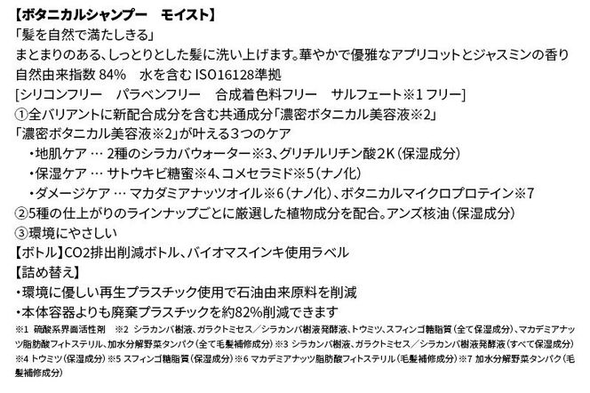 BOTANIST ボタニスト ボタニカル シャンプー 単品【モイスト】 3本（本体） [ボタニスト BOTANIST シャンプー おすすめ 人気 サラサラ しっとり ボリューム まとまり ぼたにすと 頭皮ケア ダメージ ストレート うねり ダメージ補修 美容 ボトル]|10_ine-010301ms