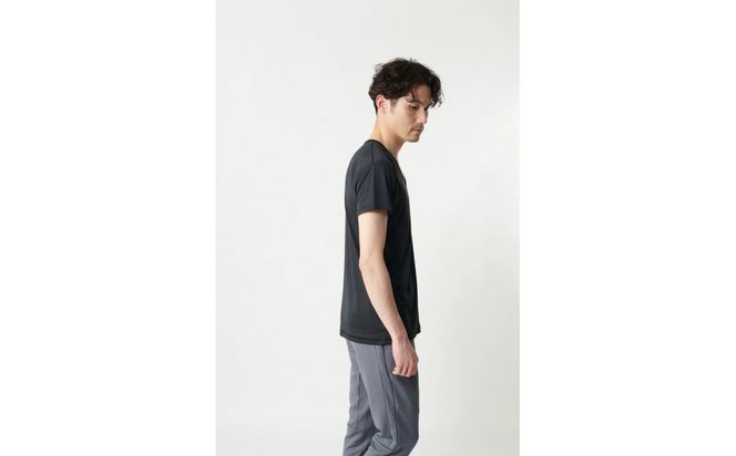 【数量限定】リライブインナー/メンズ/半袖/ブラック（Lサイズ） 【 リカバリーウェア インナー メンズ インナーシャツ 半袖 アンダーシャツ 機能性シャツ 肌着 プレゼント ギフト 】 041009_ES008VC04