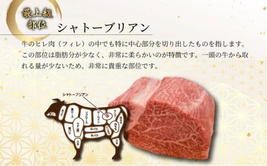 【佐賀牛】幻の部位★シャトーブリアン 国産 和牛 黒毛和牛 ブランド牛 希少部位 高級 贅沢 ステーキ お祝い ごちそう グルメ ギフト 贈り物 贈答用