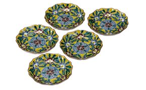 九谷焼　4.2号皿揃　吉田屋芙蓉 （5枚セット）a01 食器 キッチン雑貨 キッチンアイテム 雑貨 小物 お皿 丸皿 食卓 テーブルコーディネート 