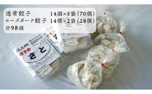 手作り！ 冷凍 餃子 セット ( 通常餃子・ローズポーク餃子 ) 国産豚肉 国産野菜 肉 お肉 豚肉 中華 冷凍 詰め合わせ セット [CQ001ci]
