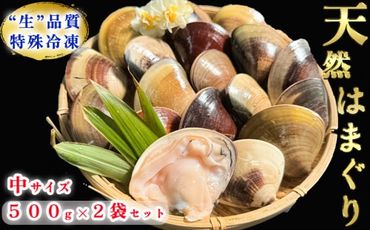 岬だよりの 希少 天然はまぐり 中サイズ 500g×2袋