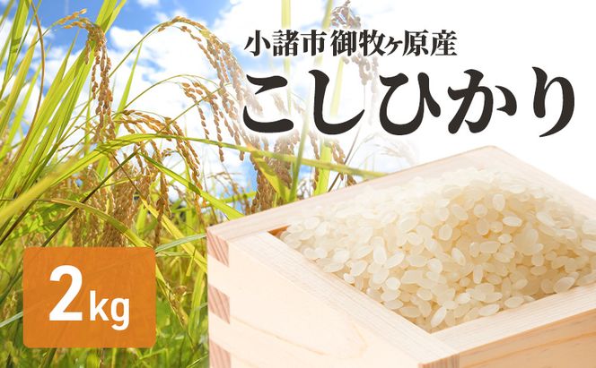 小諸 御牧ヶ原産 こしひかり 2kg 長野 信州 コシヒカリ 精米 美味しいお米 お取り寄せ おこめ 白米