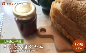 北海道仁木町産 さくらんぼジャム 120g×2本 [iori farm] 栽培期間中 除草剤不使用