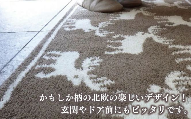 diw0430 北欧柄 キッチンマット ラグマットタイプ（かもしか） 55×240cm 抗菌防臭 SEK 織人しきもの屋工房