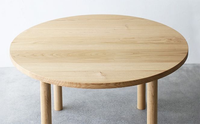 ダイニングテーブル 丸 木製 クリ材 直径120×高さ70cm 二人用 おしゃれ 天然木 秋山木工 秋山木工株式会社 国産 静岡県 藤枝市