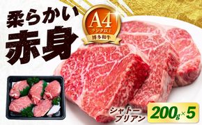 【希少部位！】博多和牛 シャトーブリアン 200g×5枚 （計1kg）《築上町》【肉のくまもと屋】[ABEZ031]