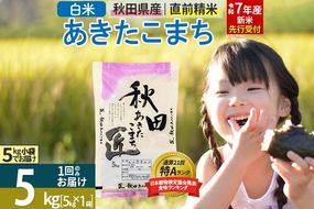 【白米】＜令和7年産 新米予約＞ 秋田県産 あきたこまち 5kg (5kg×1袋) 5キロ お米 新米|02_snk-010301s