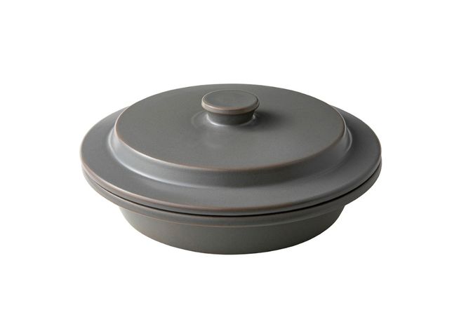 PETARI Shallow Pot 30cm Mud Stone（グレー）-[G632-2] 