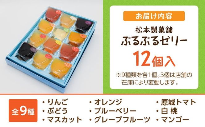 【2026年5月〜発送】【固まるギリギリのやわらかさを追求】ぷるぷるゼリー 12個入り / ゼリー ぜりー フルーツゼリー 果実ゼリー 食べ比べ / 南島原市 / 松本製菓舗[SFV002]