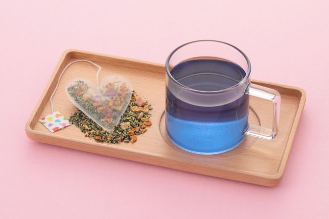 （キュンとなる／映える）5種のカラフルハートティーバッグ 2箱セット＜維孝館中学校とコラボ開発＞ 飲料類 お茶 ハート型 健康 美容 お茶セット ギフト カラーズティー 和紅茶 