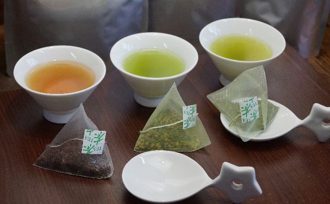 宇治茶ティーバッグとかわいいティーバッグ置き お茶 緑茶 飲料類 玄米茶 ほうじ茶 