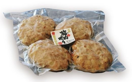 梅肉ポークハンバーグ 4個 ハンバーグ 豚 豚肉 惣菜 おかず 冷凍 梅肉ポーク レンジ 国産 九州産 熊本県 上天草市