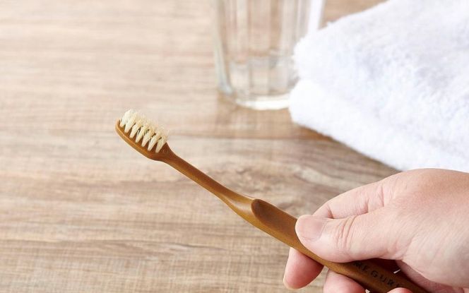 MEGURU 竹の歯ブラシ 豚毛 4本セット fain0005